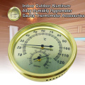 Indoor Outdoor Home Office Accessories Aluminum Alloy Steam Room Humidity Hygrometer Modern Hygrothermograph Sauna Thermometer