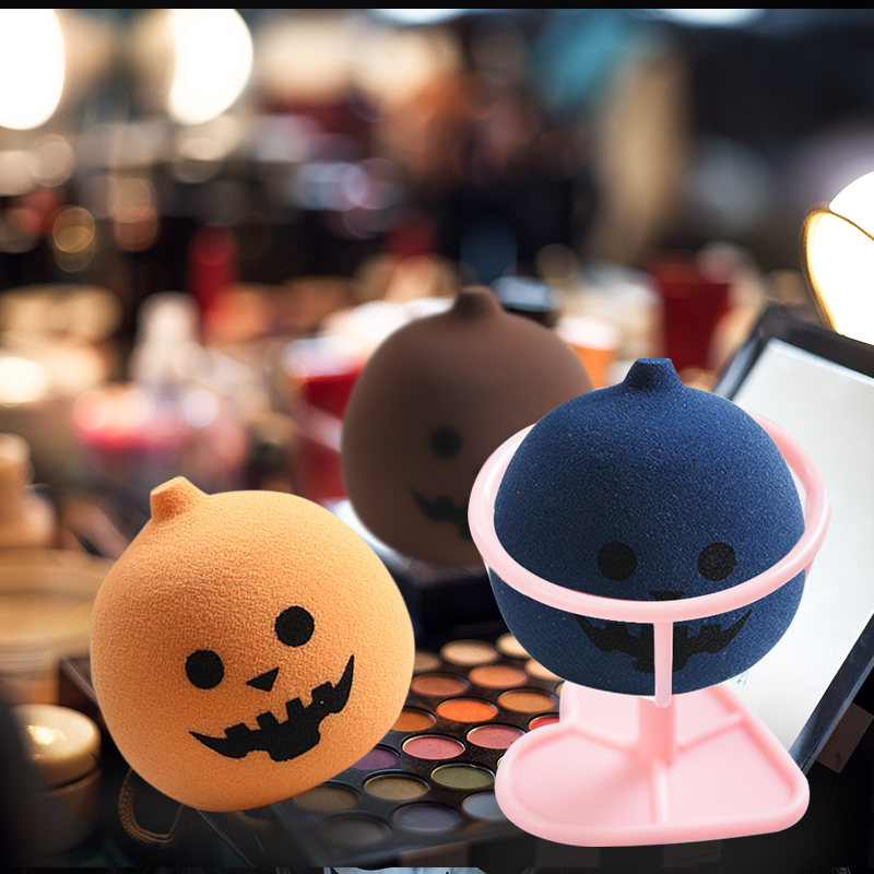 3 PCS Halloween Pumpkin Makeup Sponge Cosmetic Puff Facial Powder BB Cream Cosmetic Puff Foundation Sponge Puff Wet And Dry