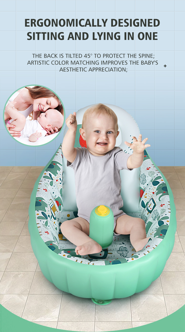 Inflatable Baby Bath Tub Air Filled Cushion Bath Tub