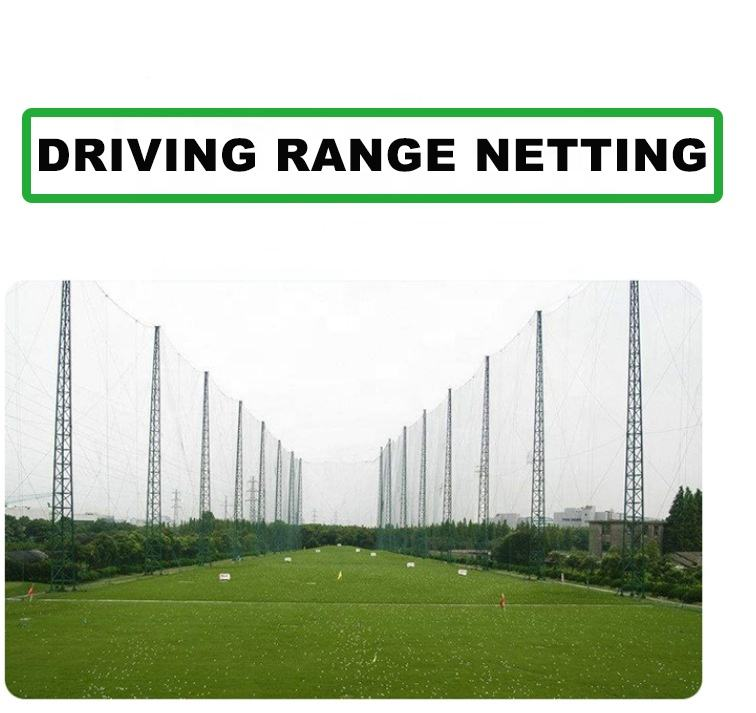Wholesale Bulk Heavy-Duty Polyester Golf Driving Range Netting Black Green Knotted Hitting Nets for Golf Courses5