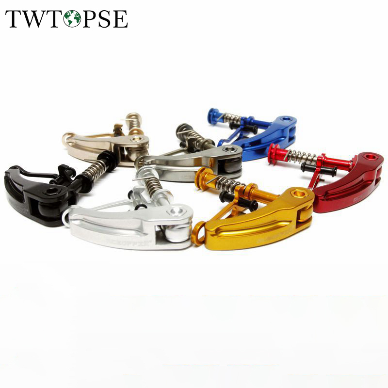 TWTOPSE 38.6g Bike Seatpost Clamp For Brompton Folding Bicycle Seat Post Quick Release Clamp Titanium Axle Part Accessory