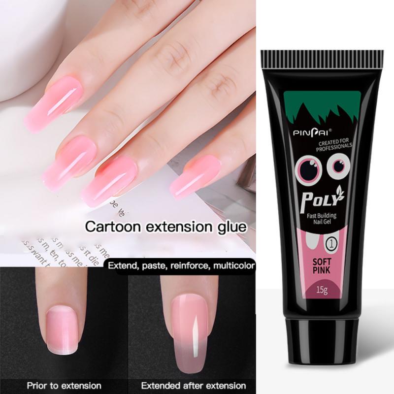 15ml Nail Extension Gel Nail Model Phototherapy Gel UV Glue Crystal Extension Gel Manicure Nail Art Prolong Forms Tips TSLM1