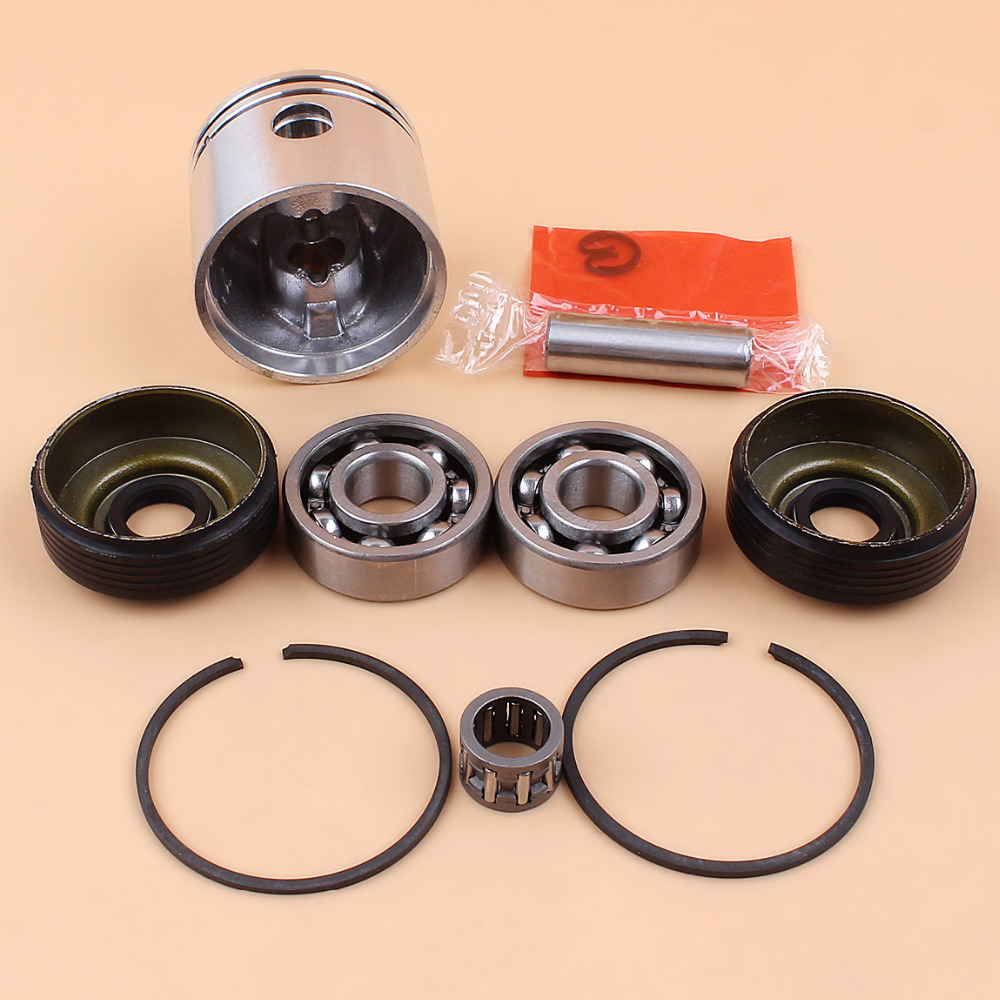 41mm Piston Ring Ball Bearing Oil Seal Kit For Partner 350 351 352 370 371 390 401 420 Chainsaw Engine Motor Parts