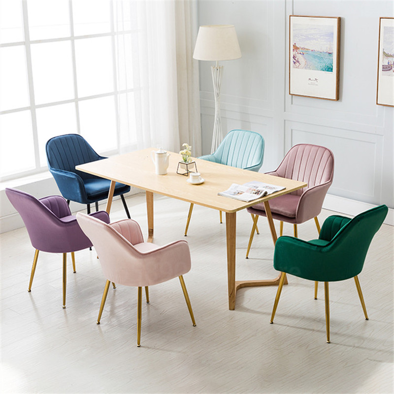 Europe Dining Chair Ins Armchair Kitchen Furniture Makeup Chair Simple Armchair Dresser Chair Dinning Chairs Soft Home Furniture