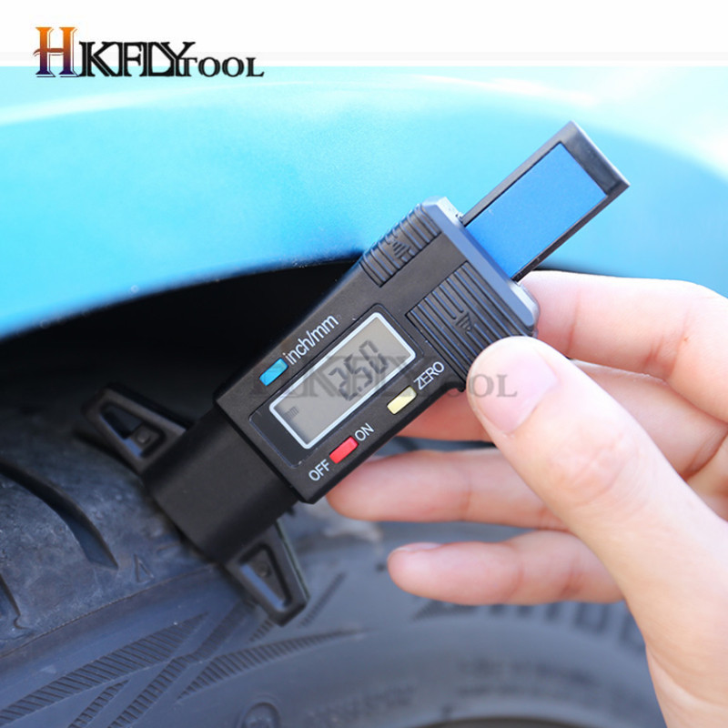 Digital Car Tyre Tire Tread Depth Gauge Meter Auto Tire Wear Detection Measuring Tool Caliper Thickness Gauges Monitoring System