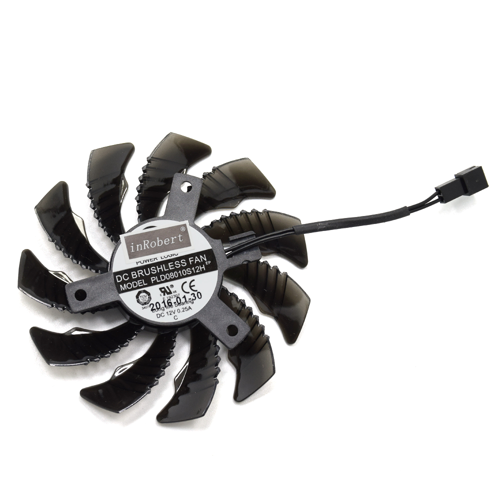 New 75MM T128010SU PLD08010S12H 3Pin 0.35A Cooler Fan Replacement For Gigabyte 7970 GTX 970 GAMING G1 Graphics Card Cooling