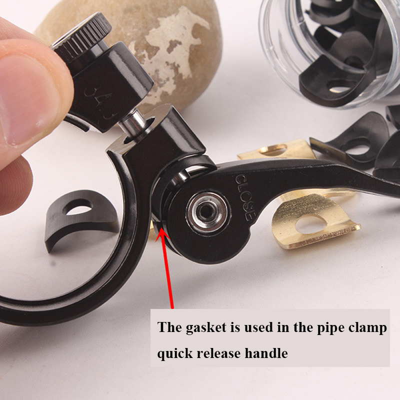 10pcs/lot Bicycle Quick Release Seatpost Clamp Gasket Copper/plastic Clip Mountain Bike Tube Clips Accessories Seat Clip Gasket