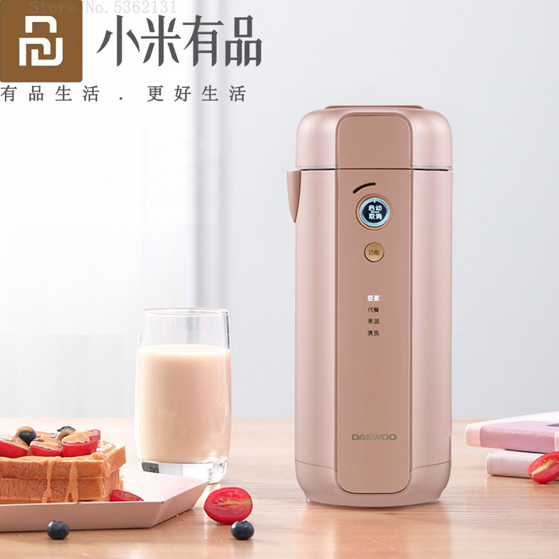 Youpin DAEWOO Milk Maker Portable Electric Fruit Juicer 300mL Automatic Hot Soy Milk Maker Stainless Steel Juicing Machine Cup