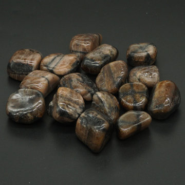 Bulk Tumbled Chiastolite Stone Natural Polished Gemstone Supplies for Wicca, Reiki, Energy Crystal Healing