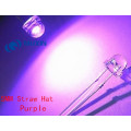 50pcs UV LED Diodes 5mm Straw Hat LED Lamp 5 mm Water Clear Purple Light-Emitting-Diode Ultraviolet 5mm Straw Hat Lampada Diodo