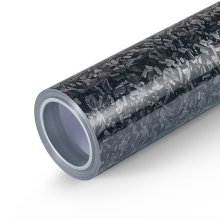Glossy Forged Carbon Fiber Black Car Wrap