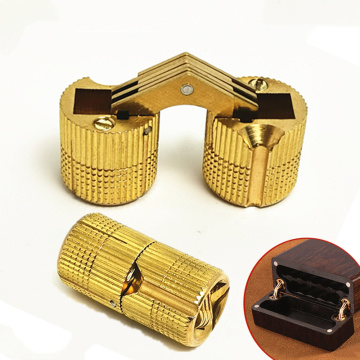 2pcs 8-24 mm Pure Copper Brass Furniture Hinges Cylindrical Hidden Cabinet Concealed Invisible Door Hinges For Hardware Gift Box