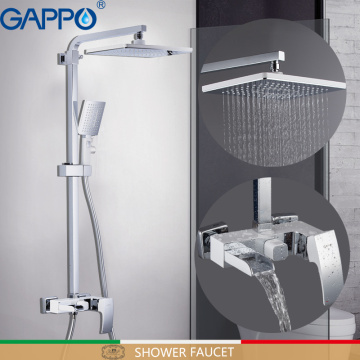GAPPO Shower Faucets bathroom faucet shower set bath shower head bathroom bathtub faucet waterfall mixer tap white faucet