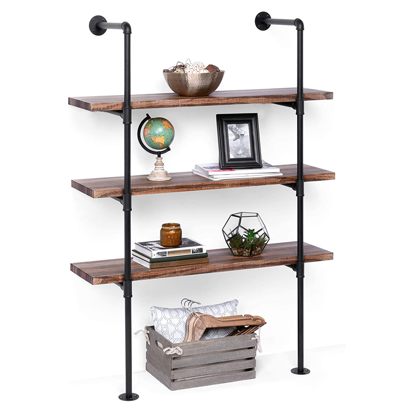 1 Pair 3/4/5 Tier Wall Shelf Brackets Iron Pipe Furniture Home Improvement Decor Diy Hardware Hanging Storage Shelves Brackets