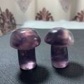 2 pcs Natural purple fluorspar mushroom is the first choice for home furnishings