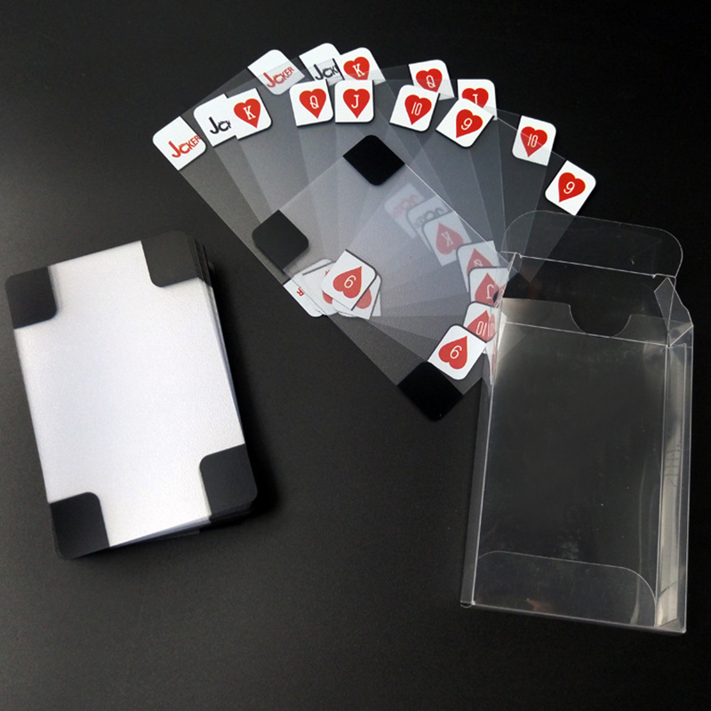 Creative Colorless Waterproof Playing Cards Transparent Plastic Card Party Camping Entertainment Supplies High Quality Durabe