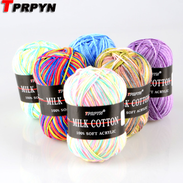 TPRPYN 1Pc=50g 120M Baby Milk Cotton Yarn Crochet Yarn For Knitting Wool Yarn Hand Knitted Yarn to Knit Blanket crocheted thread