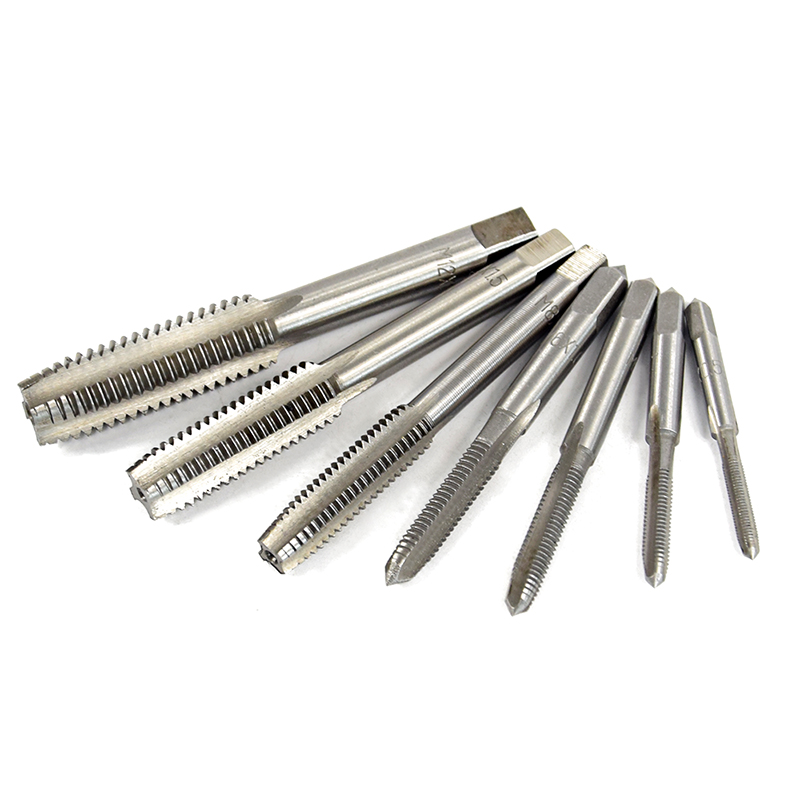 6/8/9pcs M3-M12 Tap Wrench Drill Set Hand Tapping Tools Metric Screw Thread Tap Twist Drill Bit Wrench Set