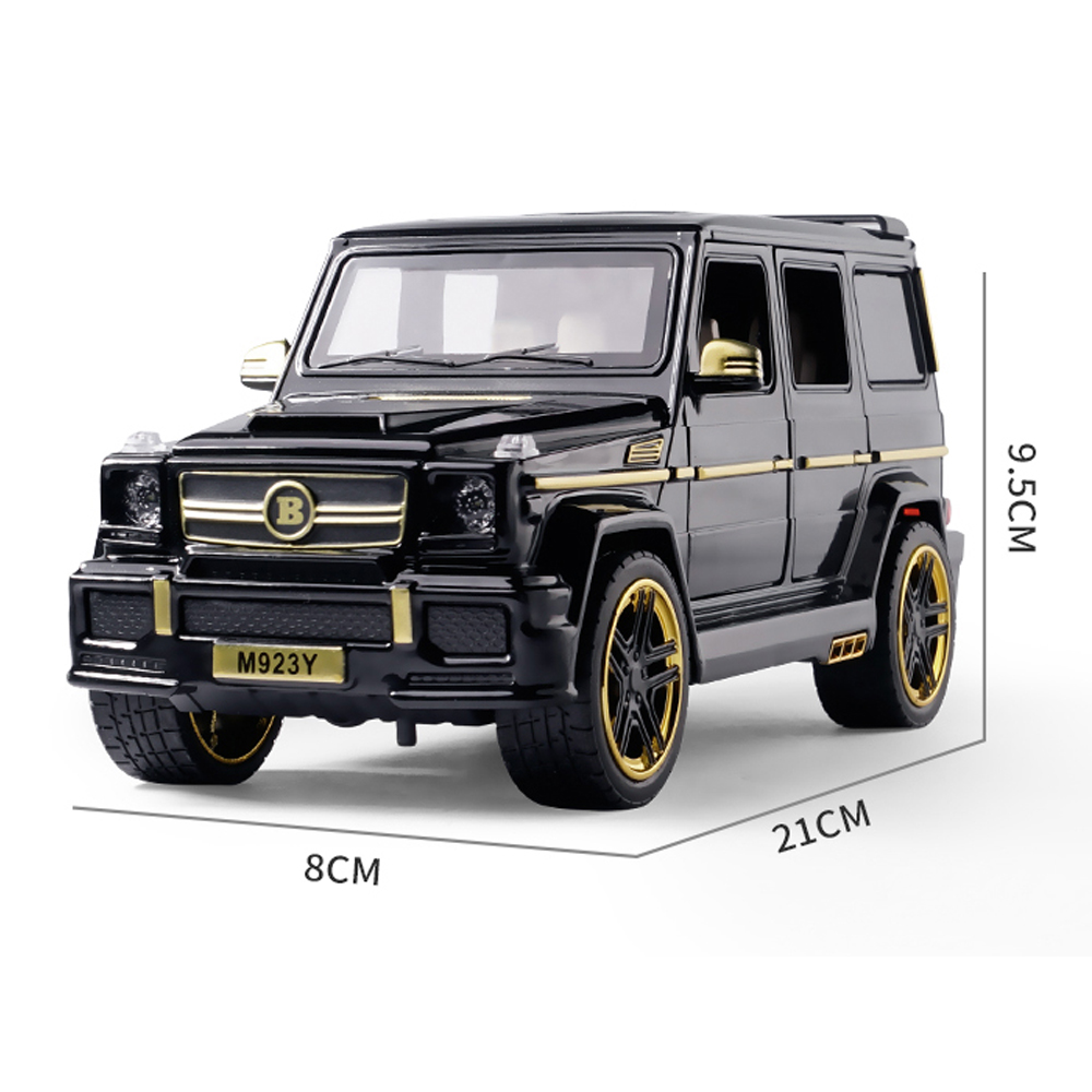 1:24 Diecast Toy Car Model Metal Toy Vehicle Wheels G65 High Simulation Sound And Light Pull Back Car Collection Kids Toys Gift