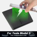 Model3 Car charger carbon fiber for tesla model 3 2021 accessories usb car charge ports dual fast tesla model 3 wireless charger