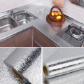 1M/2M Kitchen Oil-Proof Waterproof Wallpaper Aluminum Foil Self Adhesive Furniture Stove Cabinet Cook-Top Sticker DIY Wall Paper