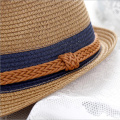 Ymsaid Summer 2018 Women Jazz Straw Hat Beach Parent-child Sun Hat Casual Panama Cap Hemp Rope Patchwork Visor Cap
