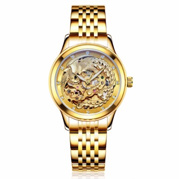 Luxury Brand Watches Women's Automatic Mechanical Watches For Women Gold Phoenix Mechanical Watch Waterproof Senhoras Assistir