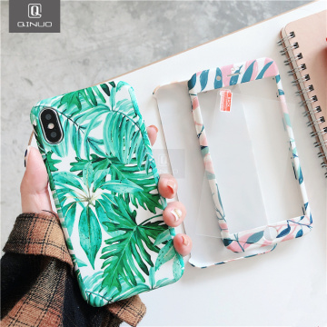 Phone Case For iPhone 11 Pro Max 6 6S 7 8 Plus X XR XS Max 5 5S SE 2 2020 11 Fresh Leaves 360 Degree Full Protection Back Cover