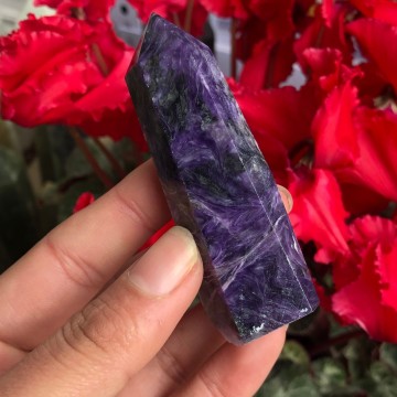 Natural Charoite Crystal point rare gem chakra healing reiki healing decorative gift