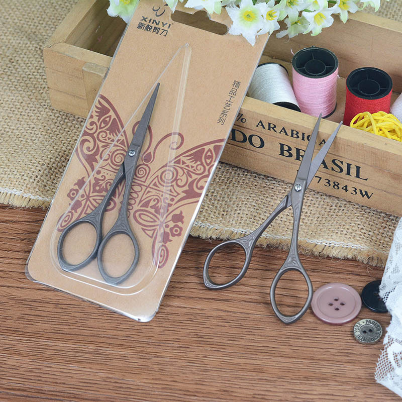 Innovative Zakka Groceries Retro Scissors Titanize Handicraft Antique Stainless Steel Home Tool Scrap embroidery Sewing Scissors
