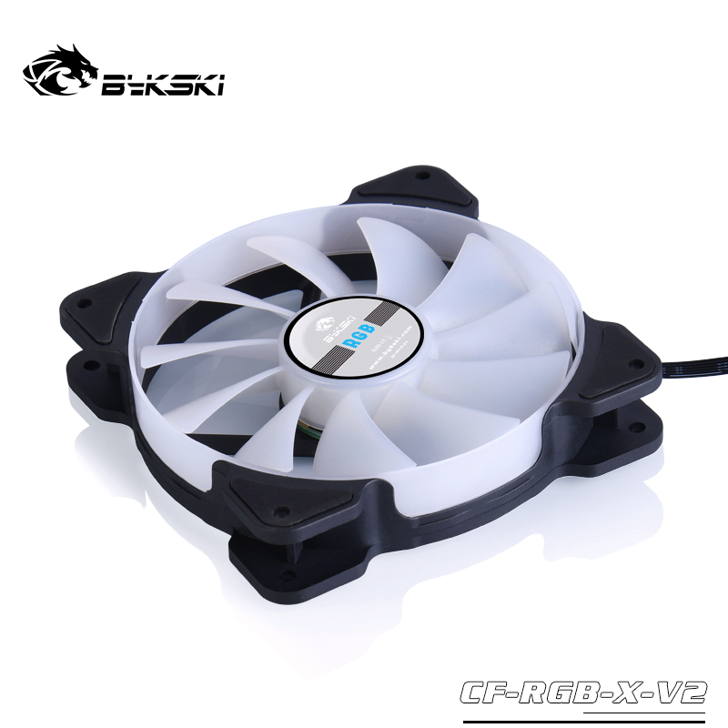 Bykski 12cm rgb fan, computer case 12v led fan, radiator fan, master cooler 120x120x26mm CF-RGB-X-V2