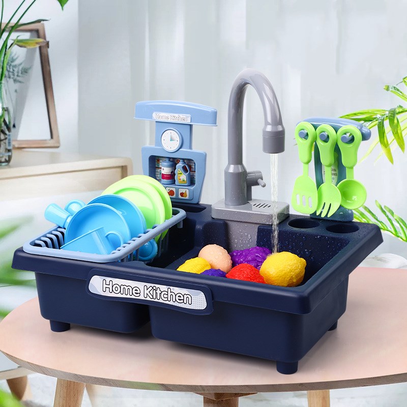 Mini Kids Kitchen Dishwash Toy Set Girls Boy Games Miniature Food Vegetables Fruit Cooking Educational Kitchen Toys For Children