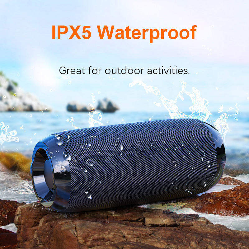 20W Portable Bluetooth Speaker Wireless Bass Column Waterproof Outdoor USB Speakers AUX Subwoofer Loudspeaker FM Radio Boom Box