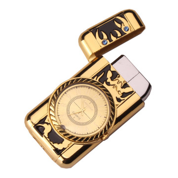 Multiple Shapes Clock Watch Quartz Lighter Compact Butane Jet Torch Cigarette Cigar Straight Fire Lighter NO GAS Men Gift