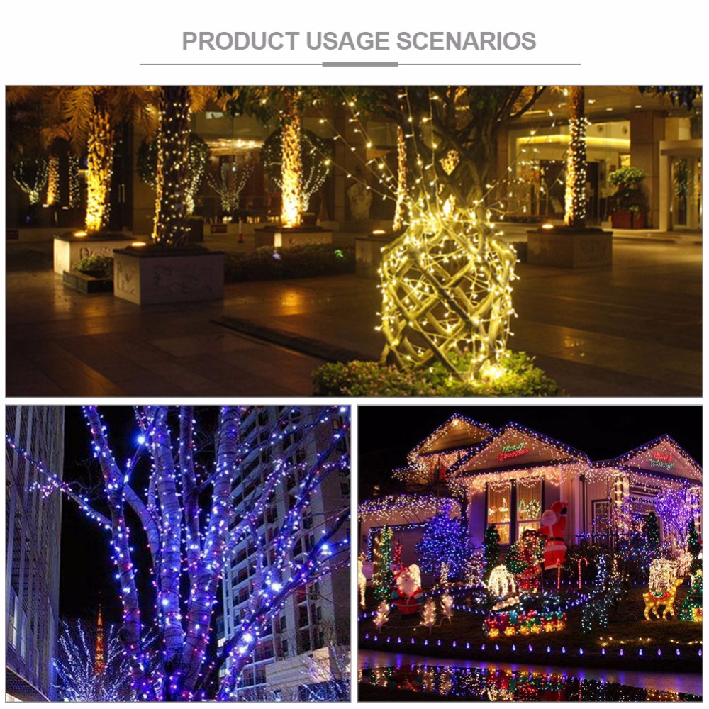 Solar LED String Light Outdoor Waterproof Christmas Solar Lights for Party Garden Decoration 7M 12M 22M RGB New Year Fairy Light