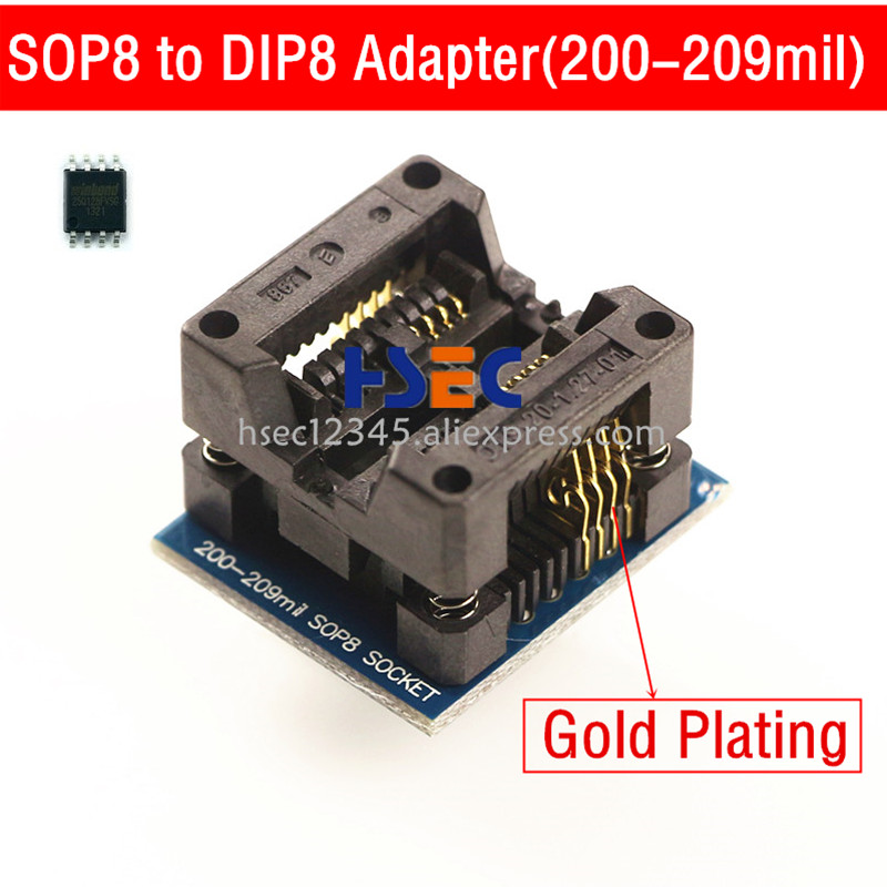 3pcs sop8 sop16 to dip8 Adapter IC Socket for CH341A EZP2010/2013/2019 RT809H/RT809F minipro TL866CS/A TL866II Plus Programmer