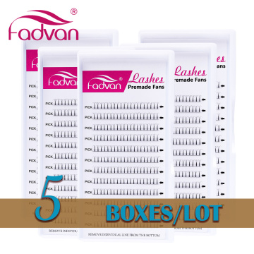 5 Boxes Fadvan Volume Fan Lashes 8-15mm 0.07/0.10mm Faux Mink Premade Russian Blooming Eyelash Extension