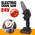 Garden Power Tools Chainsaws 24V Mini Portable One-Hand Saw Woodworking Electric Chain Saw Wood Cutter Garden Hand Tool Saw