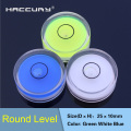 HACCURY Universal level measurement instrument Bubble level Circular Level Spirit Beads Size 25*10mm Green Blue White Color