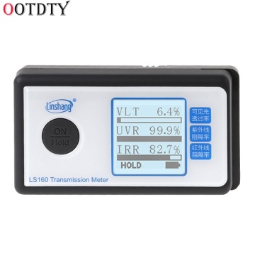 OOTDTY LS160 Portable Solar Film Transmission Meter Test Window Tint UV IR rejection visible light transmittance