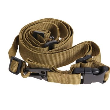 3 Colors Outdoor 3 Point Tactical Rifle Sling Adjustable Durable Bungee Gun Sling Swivels Airsoft Hunting Strap
