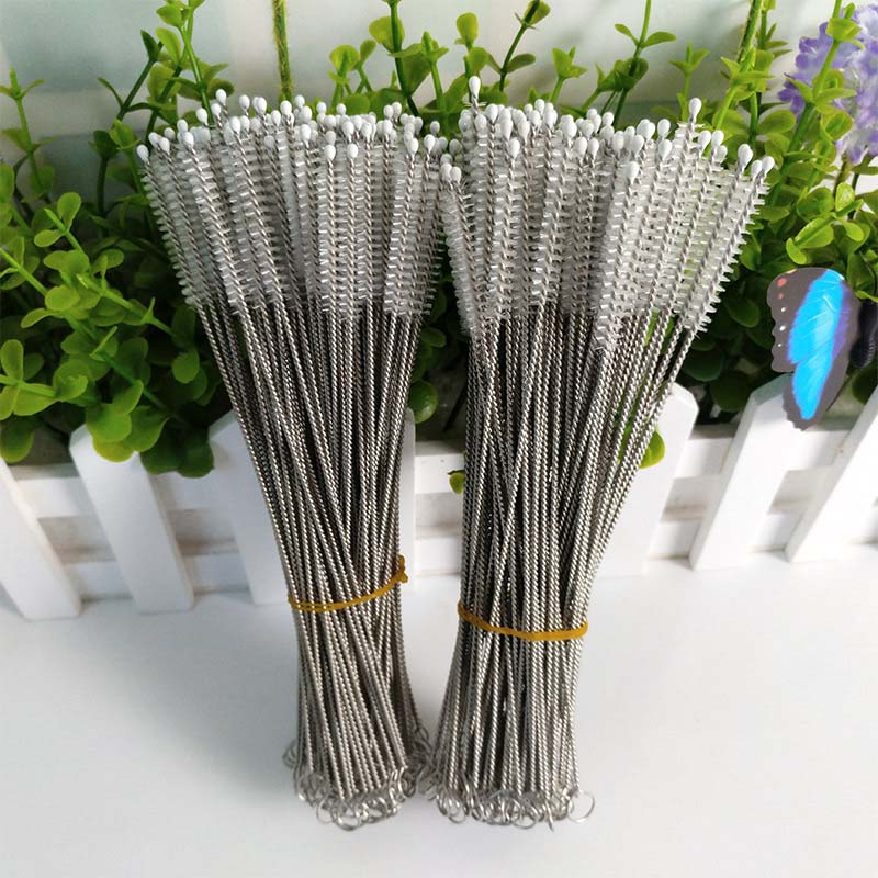 10Pcs Nylon Baby Bottle Accessories Straw Cleaners Brush for Drinking Cup Pipe Stainless Steel Bottle Pipe Cleaner