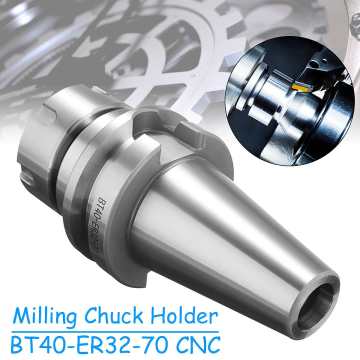 New BT40 ER32 70 Spring Collet Chuck CNC Toolholder Milling Lathe Cutter CNC Carbon Steel Milling Cutter Arbor Chuck Holder