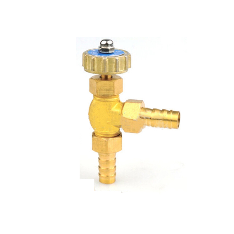 8mm Hose Barb Thread Two Way Angle Brass Needle Valve Regulating Valve For Water Oil Air