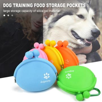 Silicone Outdoor Pet Dog Food Train Snacks Bag Walking Dog Training Food Storage Waist Pockets Pet Travel Outdoor Product Supply