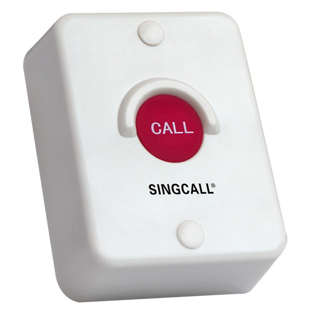 SINGCALL Wireless Calling System,Red Silica Button,Waterproof, Sun-Proof, Dustproof, Shockproof, One-Button Pager(APE510)