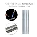 50Pcs 2mm 50cm/19.7" Low Temperature Aluminum Welding Wire Flux Core Soldering Rod WE53 Copper Replacement No Need Solder Powder