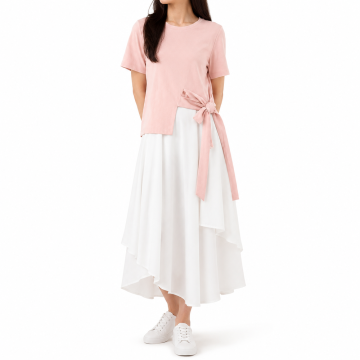 Cotton Side Tie Split Hem Uniform