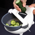 Household Vegetable Washers 2-in-1 Fruitand Cutting Machine Kitchen Vegetable and Fruit Peeling and Cutting Drain Basket