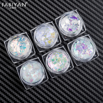 6 Boxes Nail Art Glitter Sequins Irregular Flakes Decoartion Paillette AB Chameleon DIY Acrylic Manicure Colorful Accessories